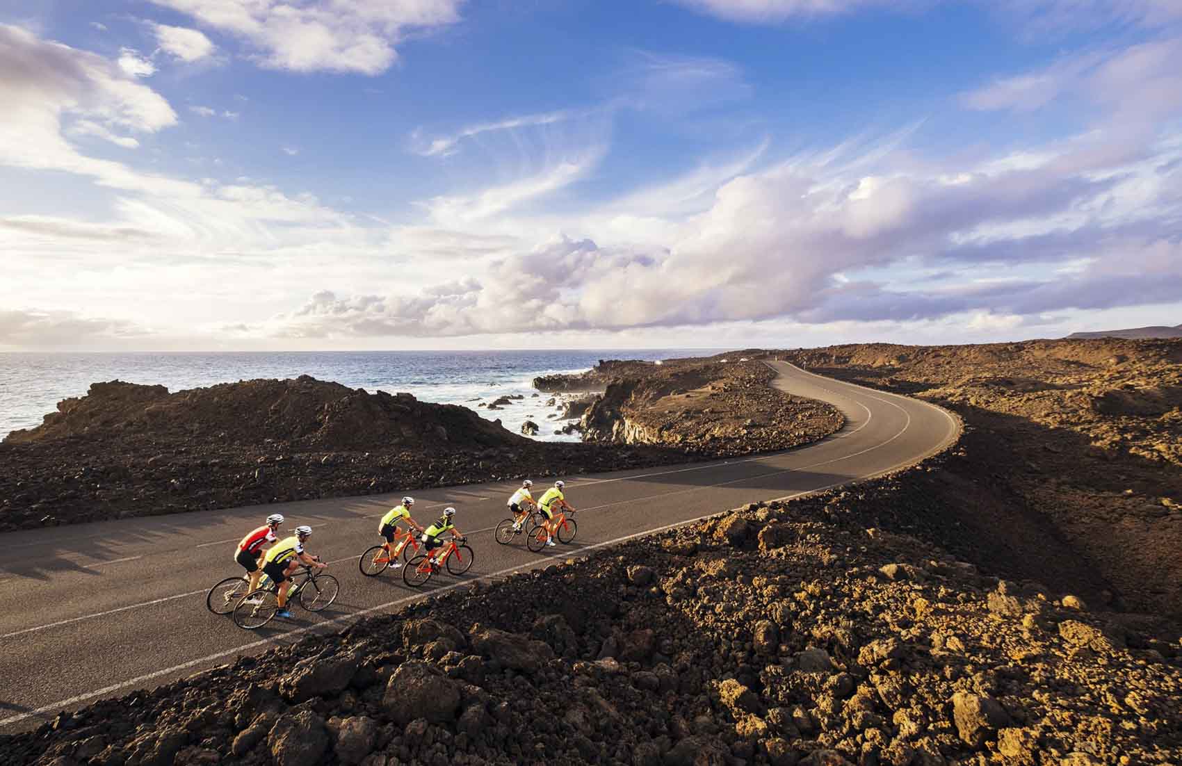 Youth triathlon in a sports setting in Lanzarote