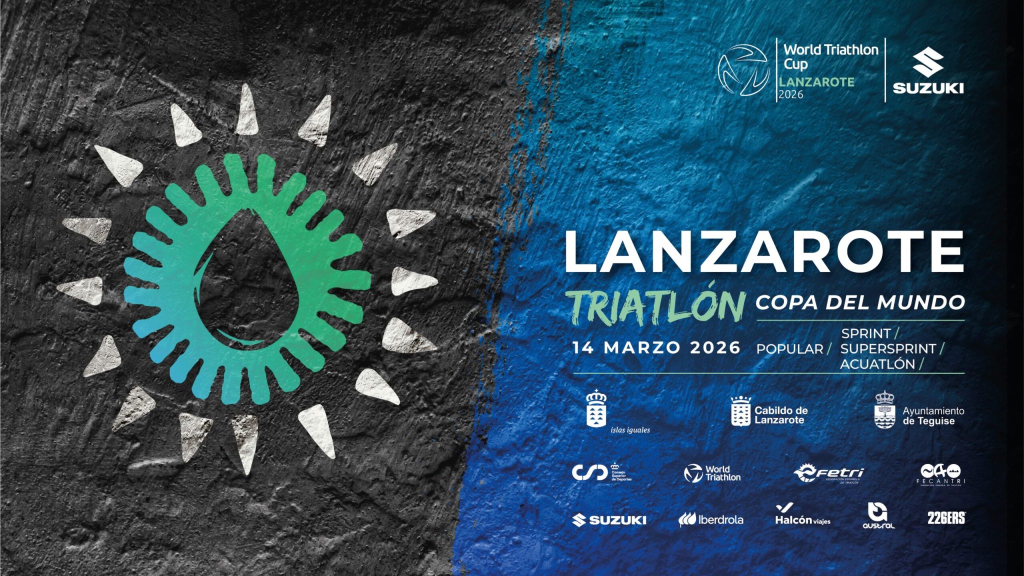 Cartel oficial del I Triatlón Lanzarote