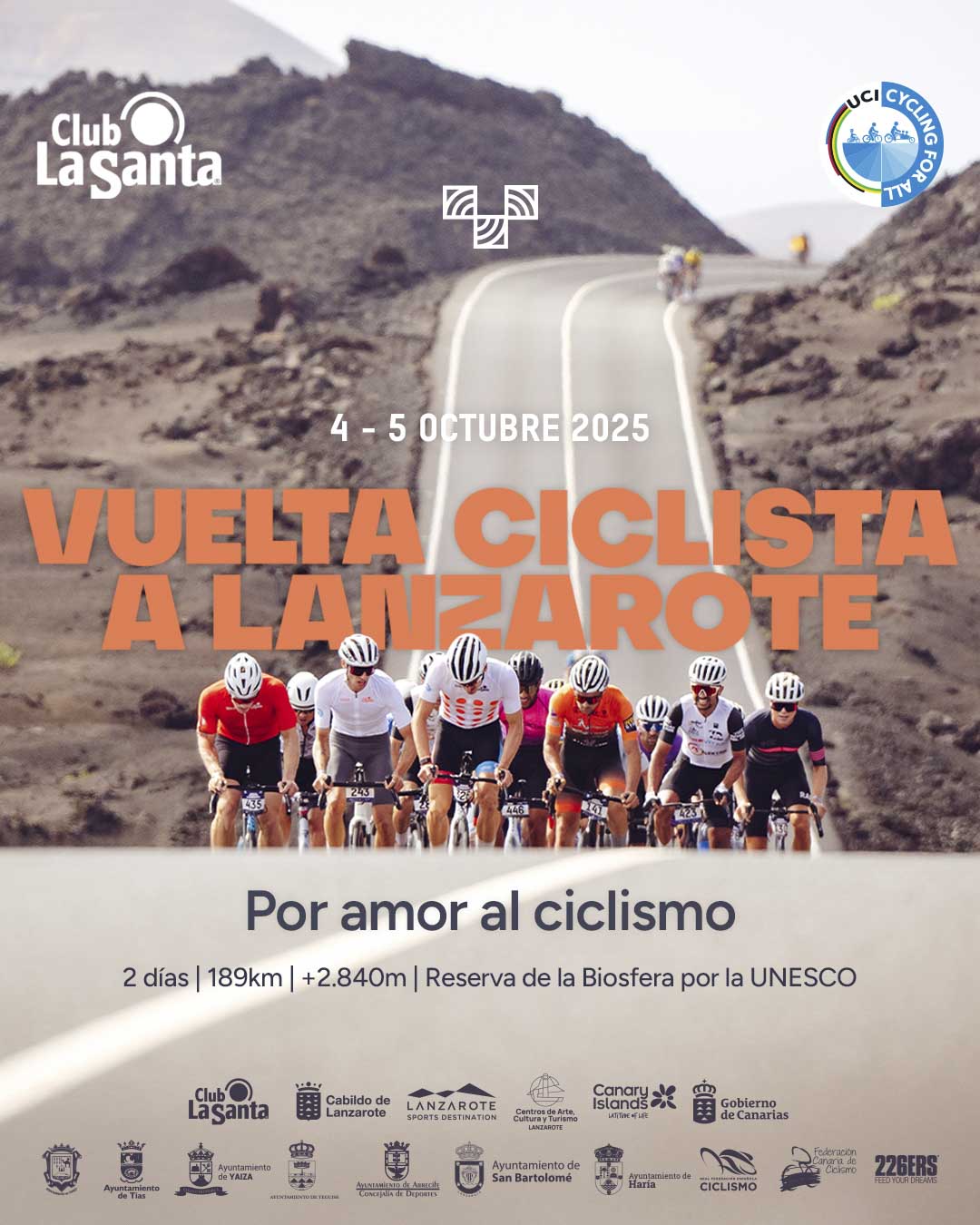 Official poster for Lanzarote Cycling Tour